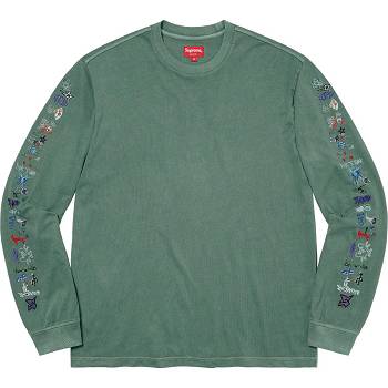 Supreme AOI Icons L/S Top Sweaters Green | AU323NB