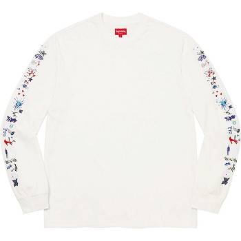 Supreme AOI Icons L/S Top Sweaters White | AU325QZ