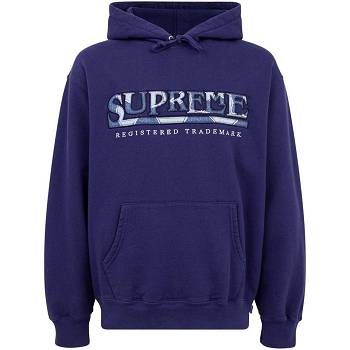 Supreme Amazing Denim Logo Hoodie Blue | AU539UT