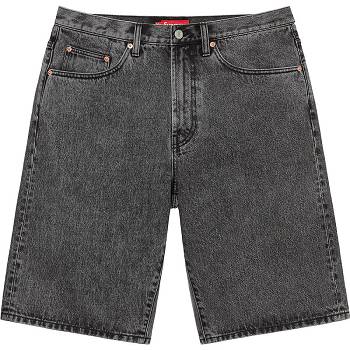 Supreme Baggy Denim Shorts Grey | AU366HK
