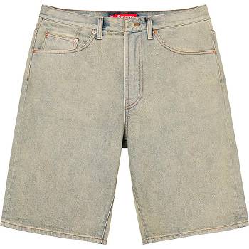 Supreme Baggy Denim Shorts Khaki | AU367JJ