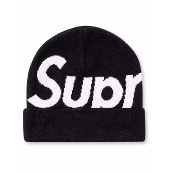 Supreme Big Logo Beanie Hats Black | AU119EX