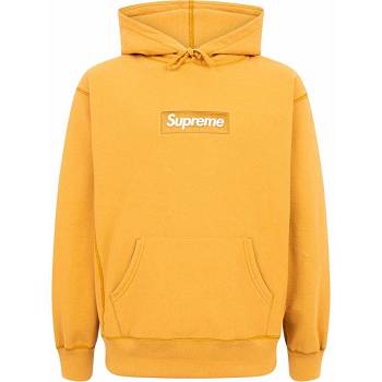 Supreme Box Logo Hoodie Yellow | AU536RW
