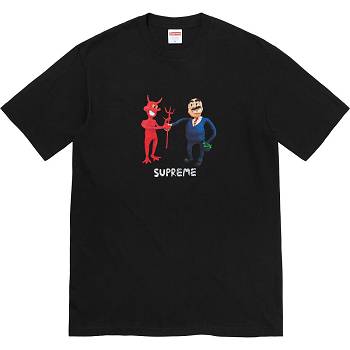 Supreme Business Tee T Shirts Black | AU221QZ