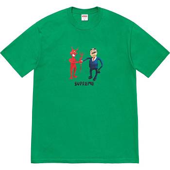 Supreme Business Tee T Shirts Green | AU222WY