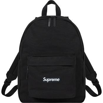 Supreme Canvas Backpack Bags Black | AU174YU