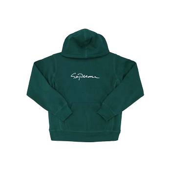 Supreme Classic Script Hooded Sweatshirts Green | AU278YU
