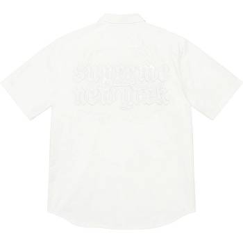 Supreme Croc Patch S/S Work Shirts White | AU396ZG