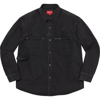 Supreme Denim Painter Shirts Black | AU400BC