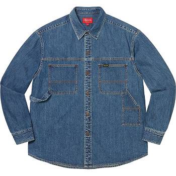 Supreme Denim Painter Shirts Blue | AU401NB