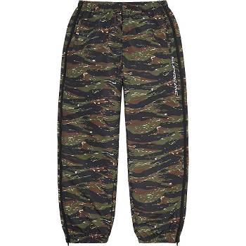 Supreme Full Zip Baggy Warm Up Pant Pants Green / Camo | AU438PQ