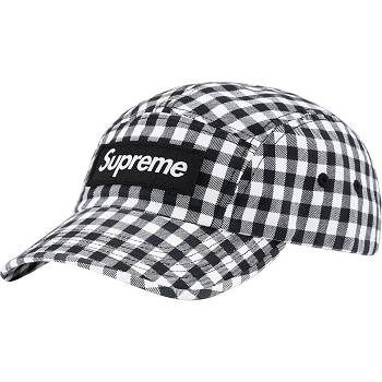Supreme Gingham Camp Cap Hats Black | AU124IS