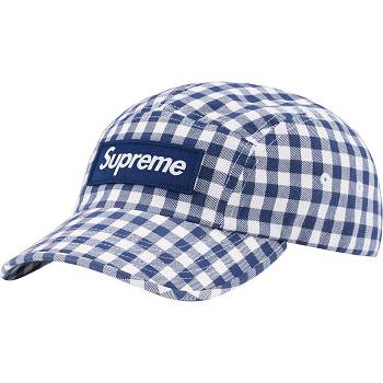 Supreme Gingham Camp Cap Hats Blue | AU123UT