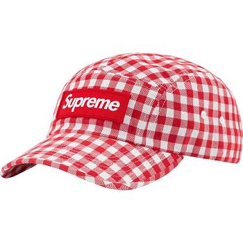 Supreme Gingham Camp Cap Hats Red | AU122YU