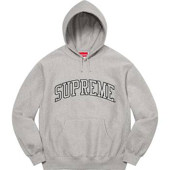 Supreme Glitter Arc Hooded Sweatshirts Grey | AU309AP