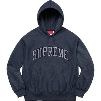 Supreme Glitter Arc Hooded Sweatshirts Navy | AU305UT