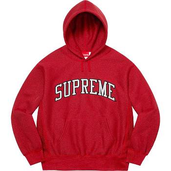 Supreme Glitter Arc Hooded Sweatshirts Red | AU306IS