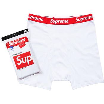 Supreme Hanes® Boxer Briefs (4 Pack) Underwear White | AU101AP