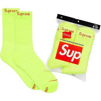 Supreme Hanes® Crew Socks (4 Pack) Socks Green | AU103DN