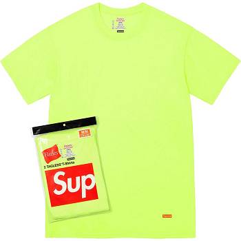 Supreme Hanes® Tagless T-shirts (2 Pack) Accessories Green | AU199TV