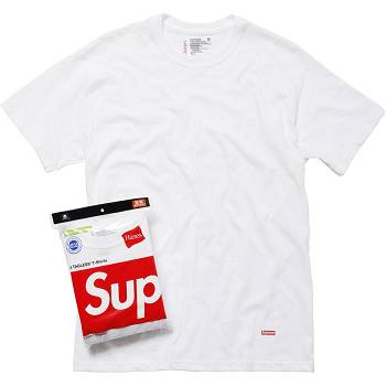 Supreme Hanes® Tagless Tees (3 Pack) Accessories White | AU200YU