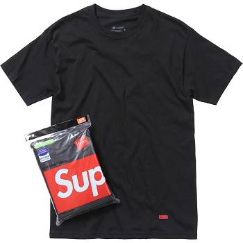 Supreme Hanes® Tagless Tees (3 Pack) Accessories Black | AU201UT