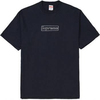Supreme KAWS Chalk Box Logo T Shirts Black | AU206SO