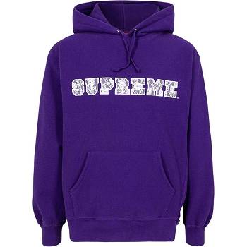 Supreme Lace Detail Logo Hoodie Purple | AU524KI