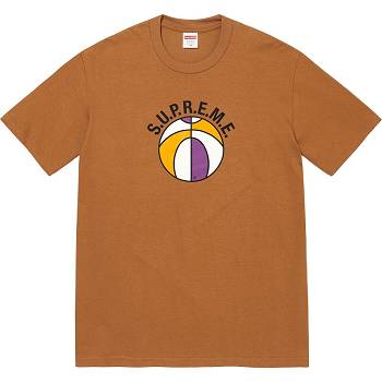 Supreme League Tee T Shirts Brown | AU239LH