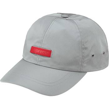 Supreme Leather Patch 6-Panel Hats Grey | AU127AP
