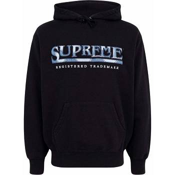 Supreme Logo Embroide Hoodie Black | AU521GL