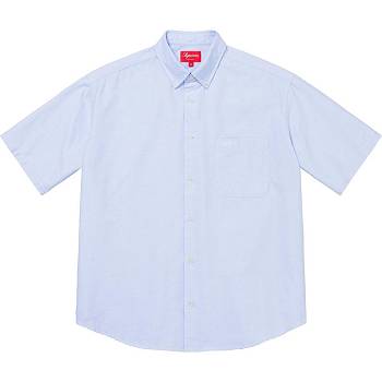 Supreme Loose Fit S/S Oxford Shirts White / Blue | AU391GL