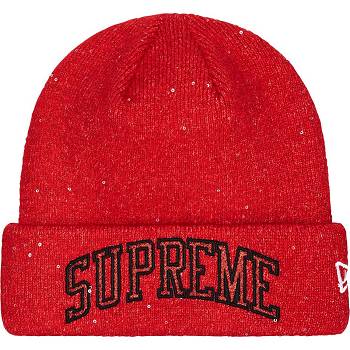 Supreme New Era® Metallic Arc Beanie Hats Red | AU152PQ