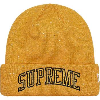 Supreme New Era® Metallic Arc Beanie Hats Gold | AU155DN