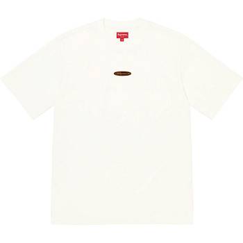 Supreme Oval Logo S/S Top Sweaters White | AU349NB