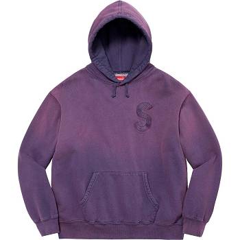 Supreme Overdyed S Logo Hooded Sweatshirts Purple | AU286FM