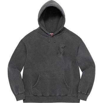 Supreme Overdyed S Logo Hooded Sweatshirts Black | AU288HK