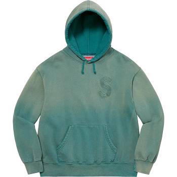 Supreme Overdyed S Logo Hooded Sweatshirts Navy | AU290KI
