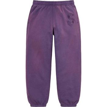 Supreme Overdyed S Logo Sweatpant Pants Purple | AU411OR