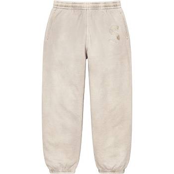 Supreme Overdyed S Logo Sweatpant Pants Beige | AU412PQ