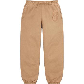 Supreme Overdyed S Logo Sweatpant Pants Brown | AU415DN
