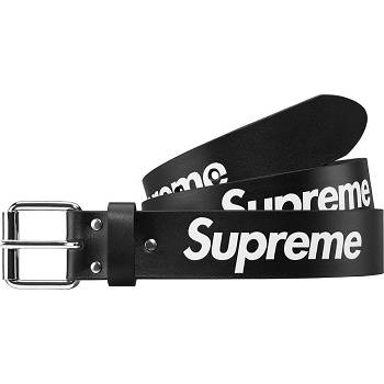 Supreme Repeat Leather Belt Belts Black | AU170WY