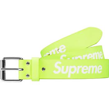 Supreme Repeat Leather Belt Belts Green | AU172RW
