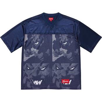 Supreme Ronin Football Jersey Sweaters Navy | AU317LH