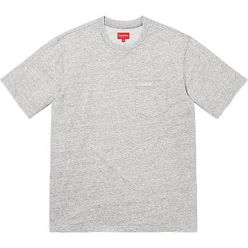 Supreme S/S Pocket Tee Sweaters Grey | AU329TV