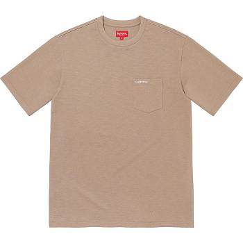 Supreme S/S Pocket Tee Sweaters Khaki | AU327EX