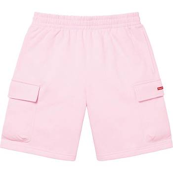 Supreme Small Box Baggy Cargo Sweat Shorts Pink | AU377QZ