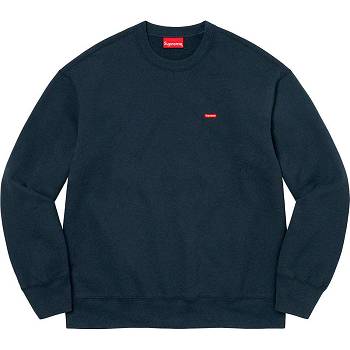 Supreme Small Box Crewneck Sweatshirts Navy | AU294CE