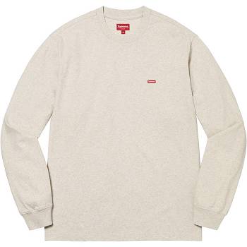 Supreme Small Box L/S Tee Sweaters Beige | AU353EX