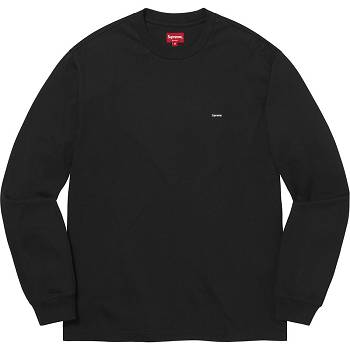 Supreme Small Box L/S Tee Sweaters Black | AU352WY